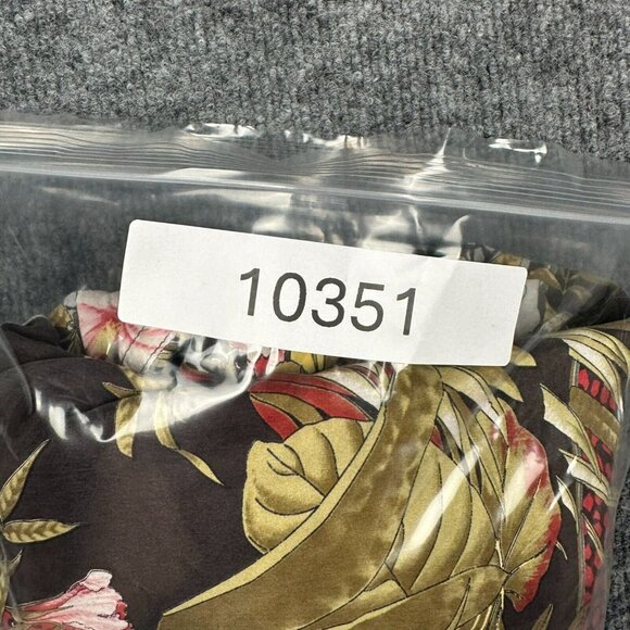 Fuda International Jacket Women's L Hibiscus Tropical 100% Silk Vintage Full Zip - Picture 11 of 11